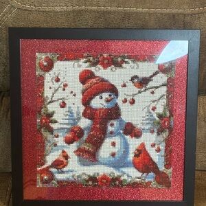 Sparkling Snowman Holiday  Diamond art